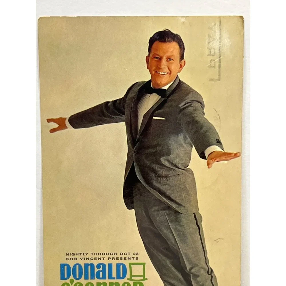 1963 Donald O'Connor Dick Van Dyke Show at Harrahs Lake Tahoe Casino Postcard